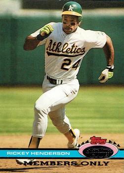 #NNO Rickey Henderson Leads A.L. in Thefts - Oakland Athletics - 1991 Stadium Club Members Only