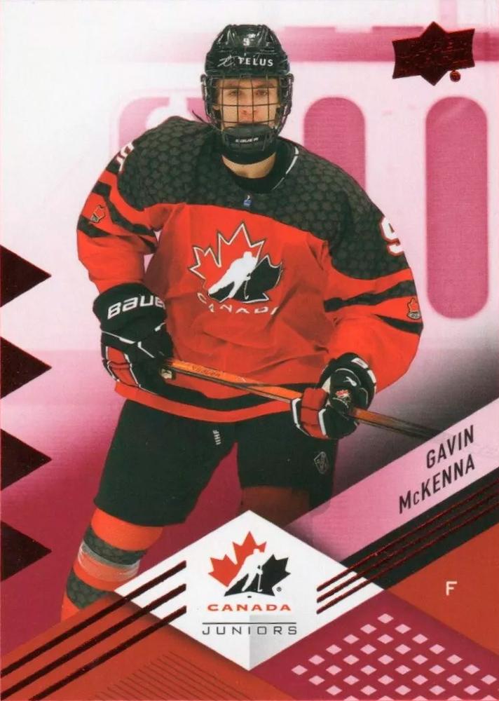 #36 Gavin McKenna - Canada - 2024 Upper Deck Team Canada Juniors - Red Foil Hockey