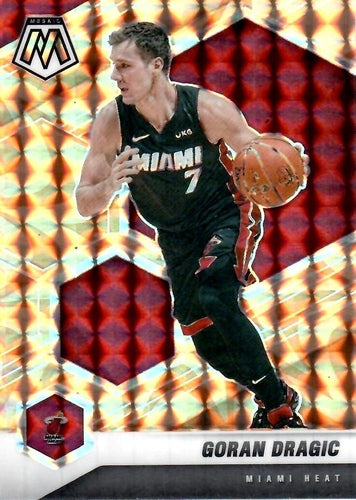 #36 Goran Dragic - Miami Heat - 2020-21 Panini Mosaic - Mosaic Reactive Orange Basketball