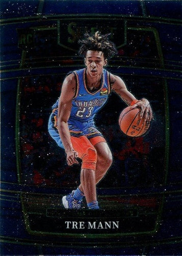 #36 Tre Mann - Oklahoma City Thunder - 2021-22 Panini Select - Blue Basketball