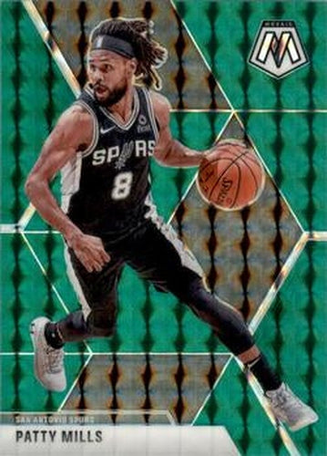 #36 Patty Mills - San Antonio Spurs - 2019-20 Panini Mosaic - Green Prizm Basketball