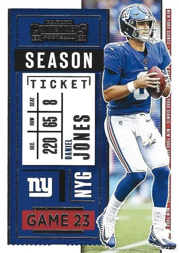 #36 Daniel Jones - New York Giants - 2020 Panini Contenders Football