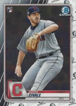 #36 Aaron Civale - Cleveland Indians - 2020 Bowman Chrome Baseball