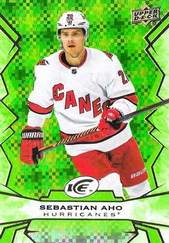 #36 Sebastian Aho - Carolina Hurricanes - 2022-23 Upper Deck Ice - Green Hockey