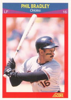 #36 Phil Bradley - Baltimore Orioles - 1990 Score 100 Superstars Baseball