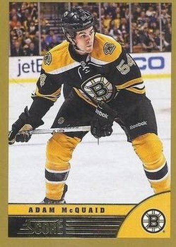#36 Adam McQuaid - Boston Bruins - 2013-14 Score - Gold Hockey