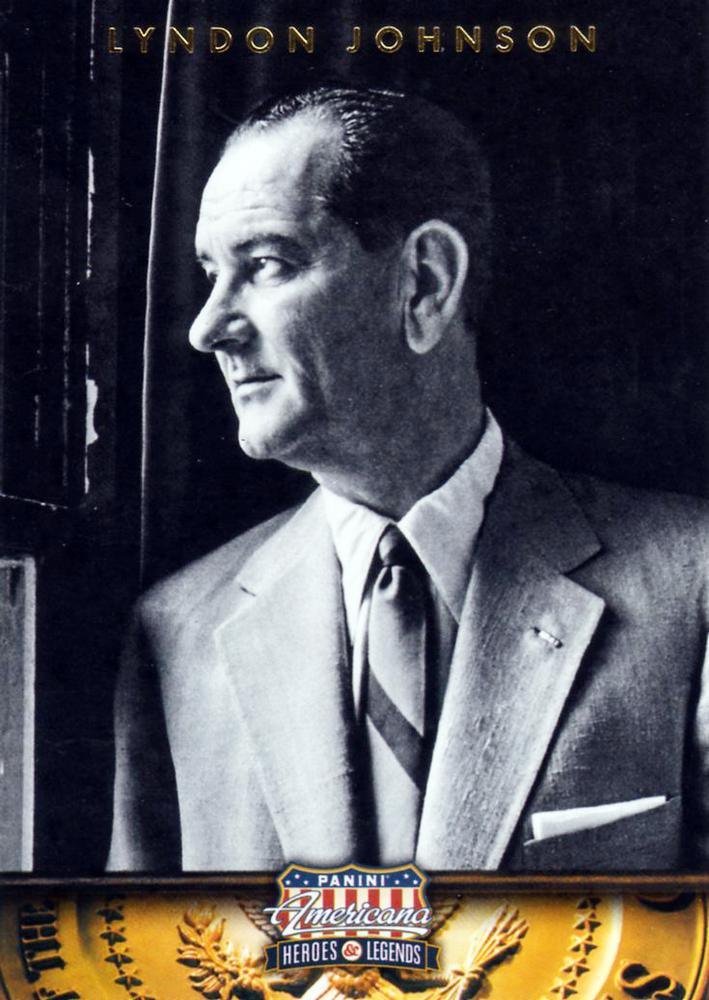 #36 Lyndon B. Johnson - 2012 Panini Americana Heroes & Legends