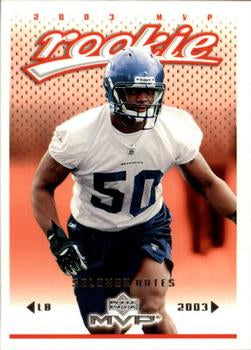 #370 Solomon Bates - Seattle Seahawks - 2003 Upper Deck MVP Football