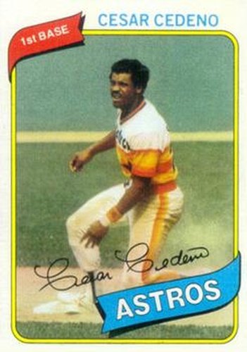 #370 Cesar Cedeno - Houston Astros - 1980 Topps Baseball