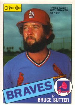 #370 Bruce Sutter - Atlanta Braves - 1985 O-Pee-Chee Baseball