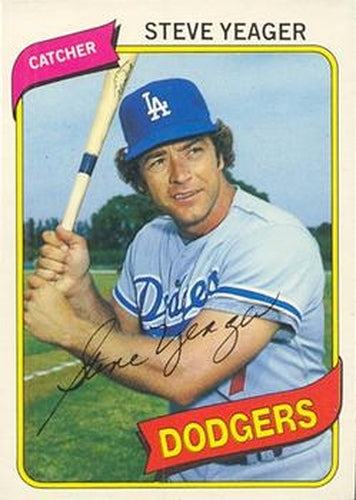 #371 Steve Yeager - Los Angeles Dodgers - 1980 O-Pee-Chee Baseball