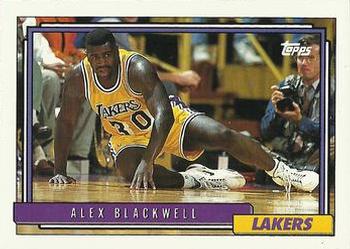 #371 Alex Blackwell - Los Angeles Lakers - 1992-93 Topps Basketball