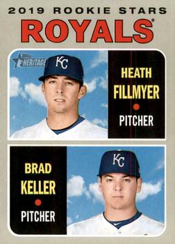 #371 Royals 2019 Rookie Stars Heath Fillmyer / Brad Keller - Kansas City Royals - 2019 Topps Heritage Baseball