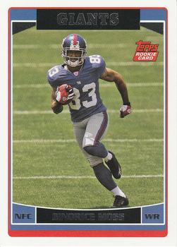 #371 Sinorice Moss - New York Giants - 2006 Topps Football