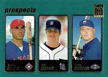 #371 Travis Hafner / Eric Munson / Bucky Jacobsen - Texas Rangers / Detroit Tigers / Milwaukee Brewers - 2001 Topps Baseball