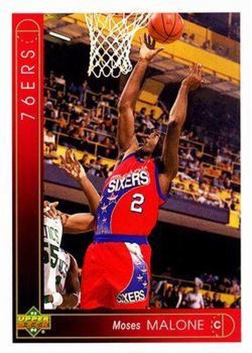 #372 Moses Malone - Philadelphia 76ers - 1993-94 Upper Deck Basketball