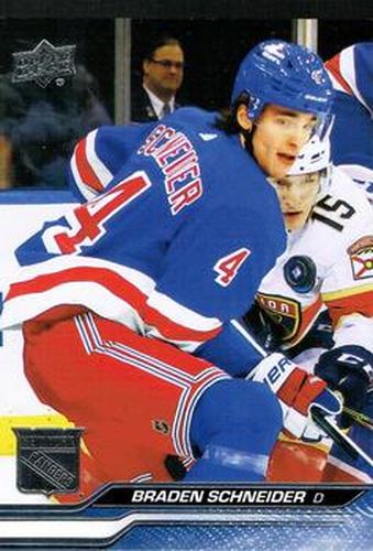 #372 Braden Schneider - New York Rangers -2023-24 Upper Deck Hockey