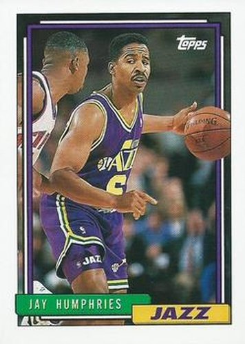 #372 Jay Humphries - Utah Jazz - 1992-93 Topps Basketball