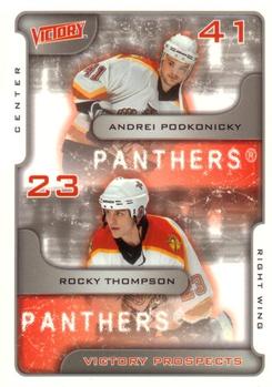 #373 Andrej Podkonicky / Rocky Thompson - Florida Panthers - 2001-02 Upper Deck Victory Hockey