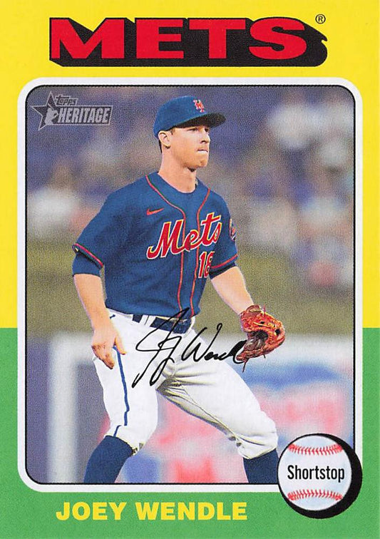 #373 Joey Wendle - New York Mets - 2024 Topps Heritage Baseball