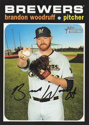 #374 Brandon Woodruff - Milwaukee Brewers - 2020 Topps Heritage Baseball