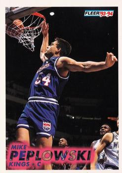 #374 Mike Peplowski - Sacramento Kings - 1993-94 Fleer Basketball