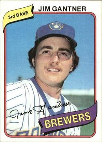 #374 Jim Gantner - Milwaukee Brewers - 1980 Topps Baseball