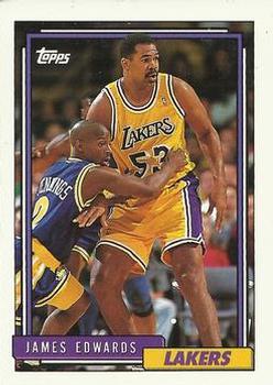 #374 James Edwards - Los Angeles Lakers - 1992-93 Topps Basketball