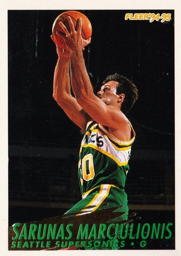 #375 Sarunas Marciulionis - Seattle SuperSonics - 1994-95 Fleer Basketball