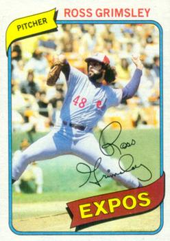 #375 Ross Grimsley - Montreal Expos - 1980 Topps Baseball