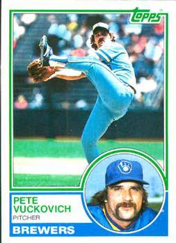 #375 Pete Vuckovich - Milwaukee Brewers - 1983 Topps Baseball