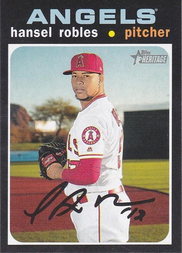#375 Hansel Robles - Los Angeles Angels - 2020 Topps Heritage Baseball