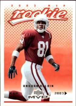 #375 Anquan Boldin - Arizona Cardinals - 2003 Upper Deck MVP Football