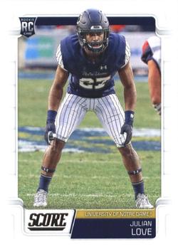 #376 Julian Love - Notre Dame Fighting Irish - 2019 Score Football