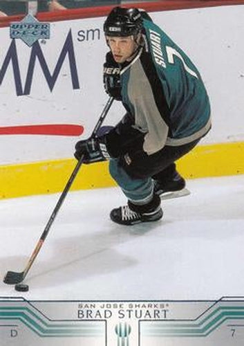 #376 Brad Stuart - San Jose Sharks - 2001-02 Upper Deck Hockey
