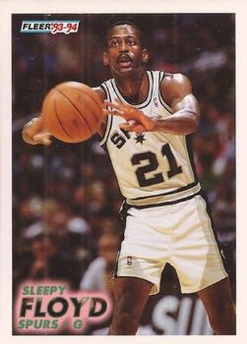 #376 Sleepy Floyd - San Antonio Spurs - 1993-94 Fleer Basketball