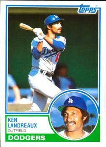 #376 Ken Landreaux - Los Angeles Dodgers - 1983 Topps Baseball