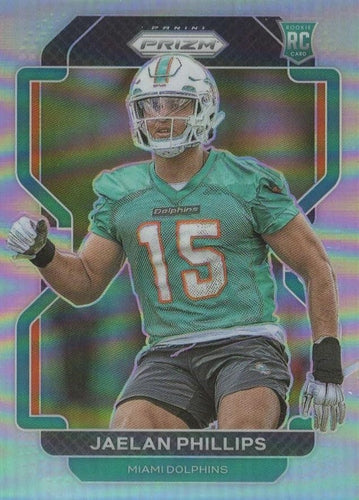 #377 Jaelan Phillips - Miami Dolphins - 2021 Panini Prizm - Silver Football