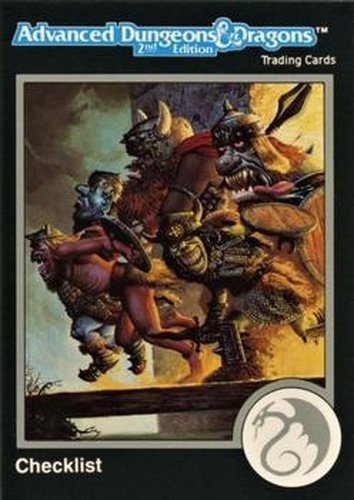 #377 Checklist 9 - 338-377 - 1991 TSR Advanced Dungeons & Dragons - Silver