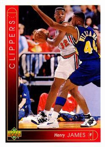 #377 Henry James - Los Angeles Clippers - 1993-94 Upper Deck Basketball