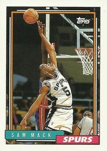 #377 Sam Mack - San Antonio Spurs - 1992-93 Topps Basketball
