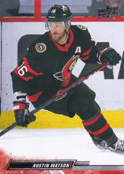 #378 Austin Watson - Ottawa Senators - 2022-23 Upper Deck Hockey