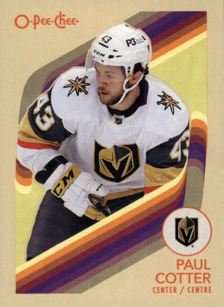 #378 Paul Cotter - Vegas Golden Knights - 2023-24 O-Pee-Chee - Retro Hockey