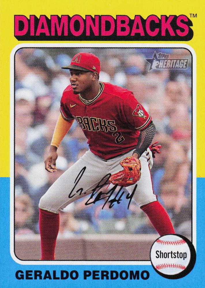 #378 Geraldo Perdomo - Arizona Diamondbacks - 2024 Topps Heritage Baseball