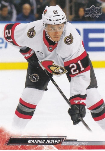#379 Mathieu Joseph - Ottawa Senators - 2022-23 Upper Deck Hockey