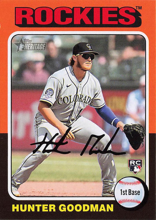 #379 Hunter Goodman - Colorado Rockies - 2024 Topps Heritage Baseball