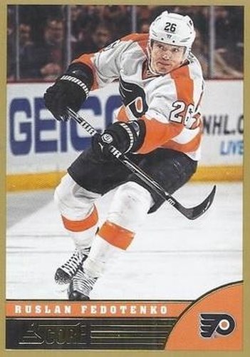 #379 Ruslan Fedotenko - Philadelphia Flyers - 2013-14 Score - Gold Hockey