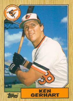 #37T Ken Gerhart - Baltimore Orioles - 1987 Topps Traded Baseball