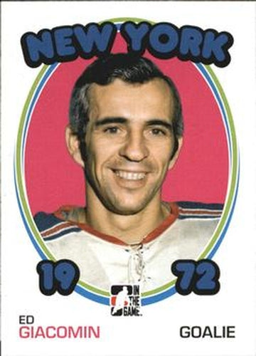 #37 Ed Giacomin - New York Rangers - 2009-10 In The Game 1972 The Year In Hockey