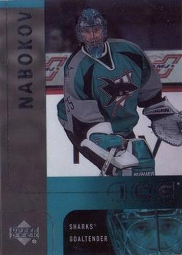 #37 Evgeni Nabokov - San Jose Sharks - 2001-02 Upper Deck Ice Hockey